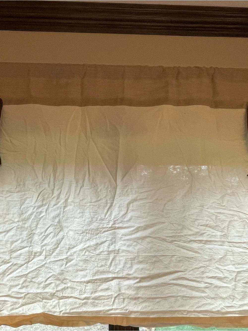 Neutral Linen Look Balloon Shade Valance - White/Cream